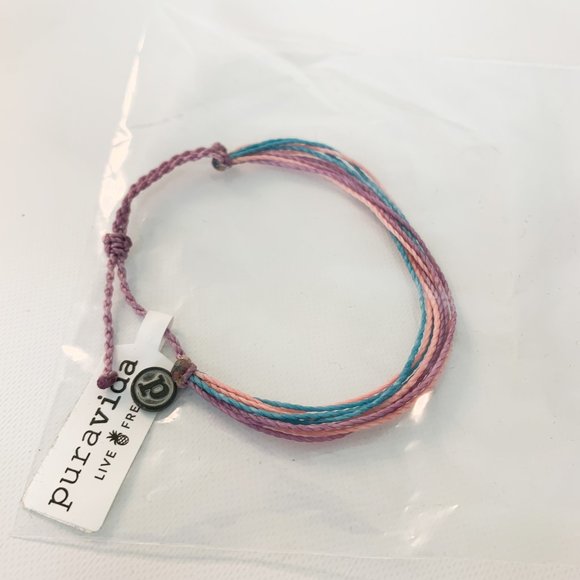 NEW Pure Vida multicolor braided rope adjustable bracelet set of 2 - Picture 1 of 3